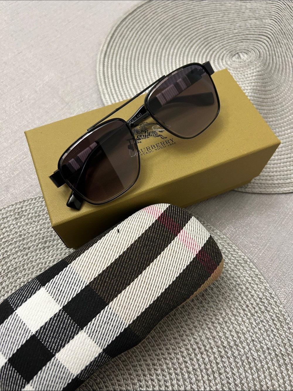 Burberry Black Frames with Brown Gradient Lenses Sunglasses